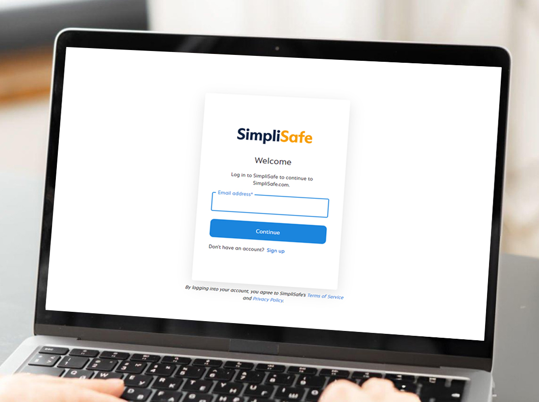 Login SimpliSafe camera using the web GUI